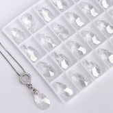 Silver Shade Pear-shaped High Quality Glass Rhinestone Pendant WholesaleRhinestone